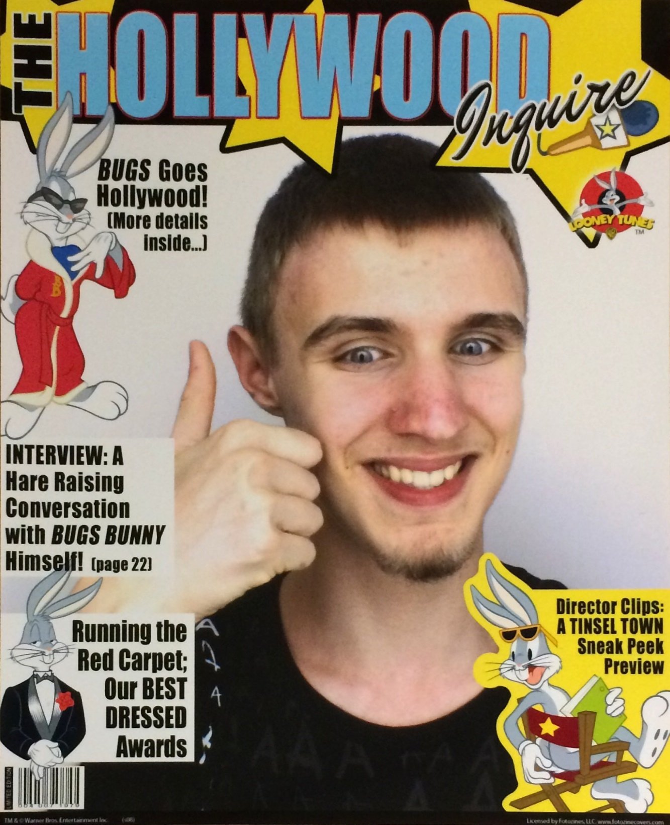 Check it out: quick-witted world-famous cartoon personality Bugs Bunny's immortalizing me in this brilliant magazine cover!